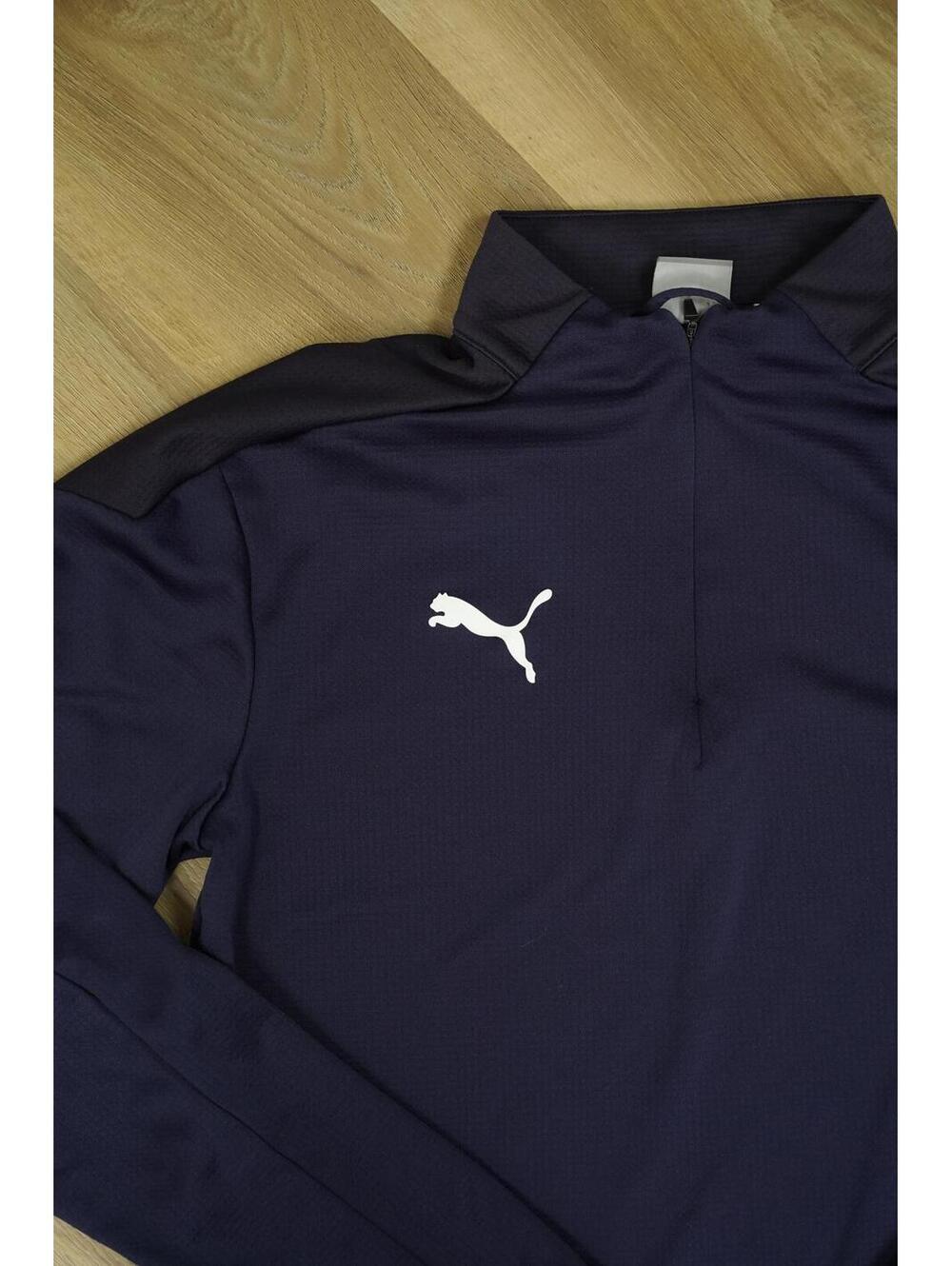 Puma DryCell Long Sleeve Athletic Pullover - Navy Blue,‎ Size M, activewear - Picture 2 of 7